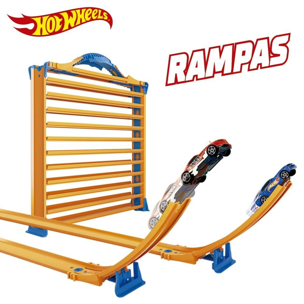 Maletín portacoches Hot Wheels 3 en 1 con rampas y loop