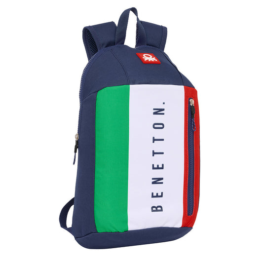 Mini mochila Benetton ’Flag’ con cremallera vertical 22x10x39CM
