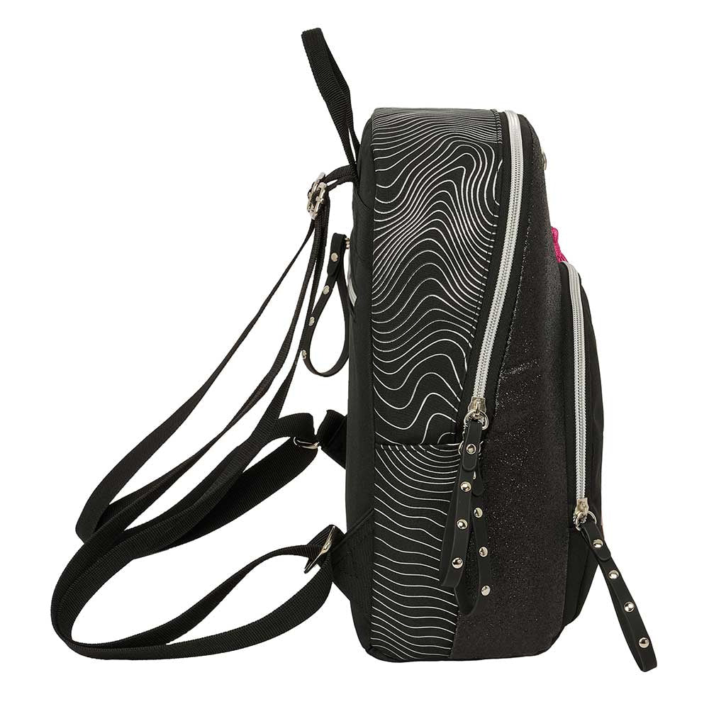 Mini mochila K-POP Demon Hunters - Huntrix ’Energy’ negra 25x13x30cm - Mochila