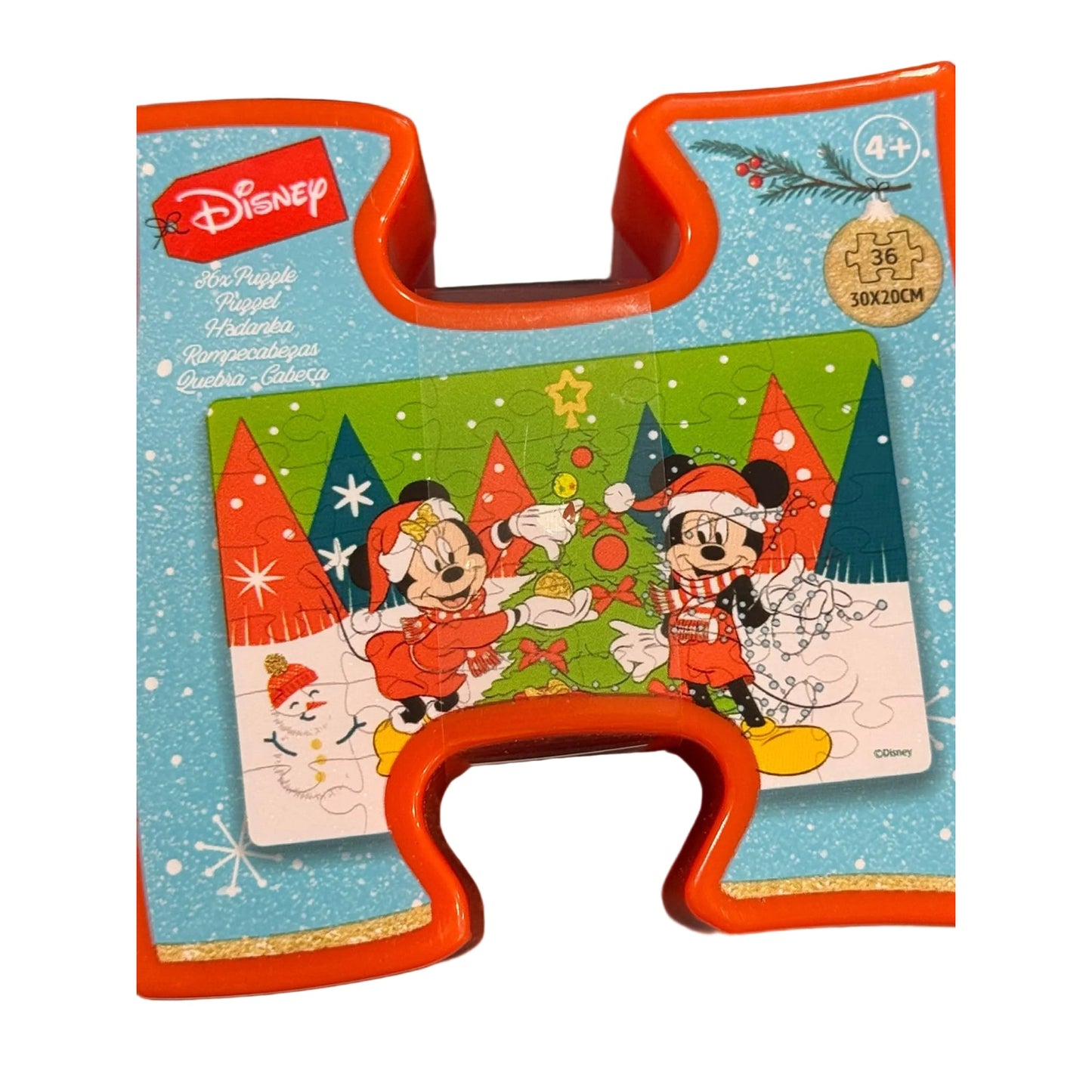 Mini puzzle Mickey y Minnie Mouse Disney 36 piezas con tamaño total de 30x20cm