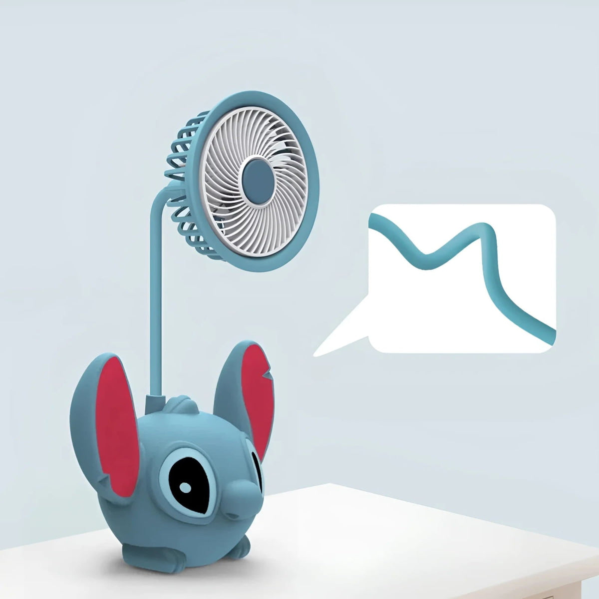 Mini ventilador plegable usb rosa con sacapuntas y luz ajustable
