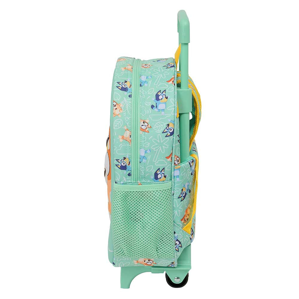 Mochila 3D Bluey y Bingo con carro 27x10x33cm