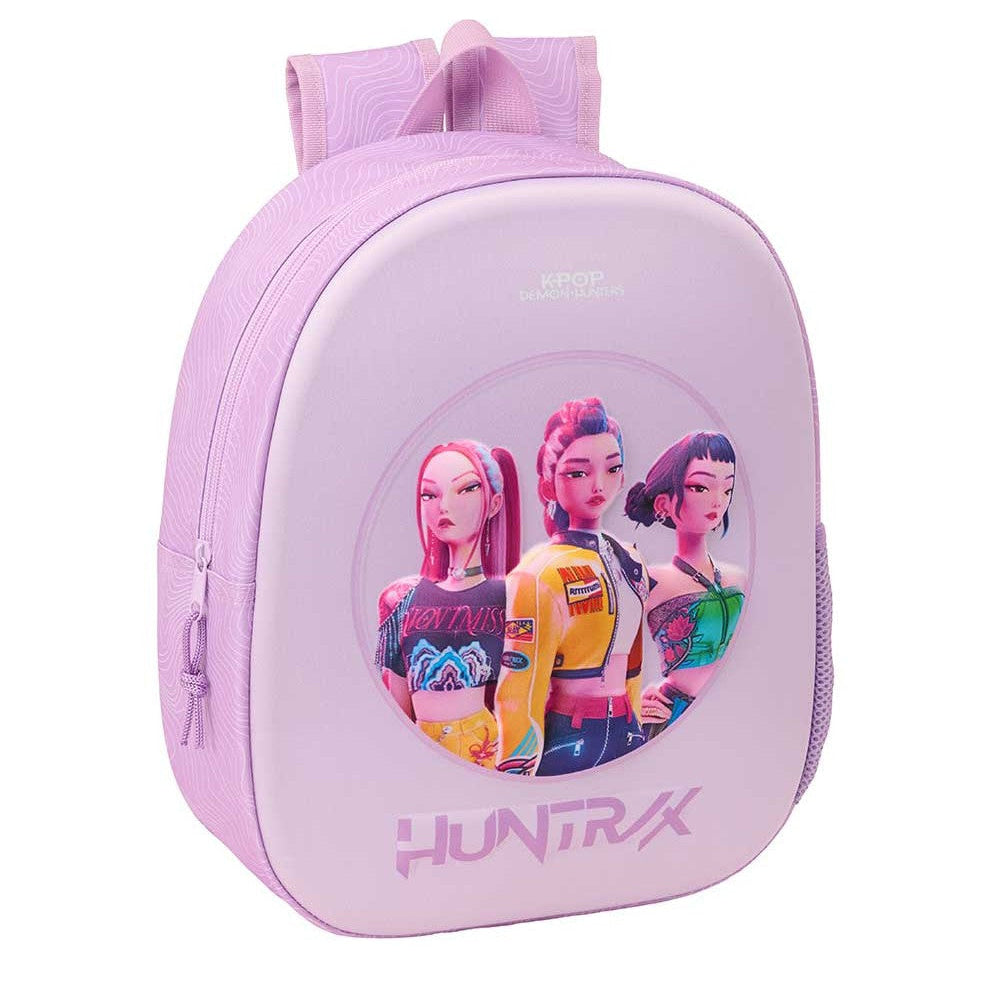 Mochila 3D K-POP Demon Hunters - Huntrix ’Iconic’ lila 27x10x33cm