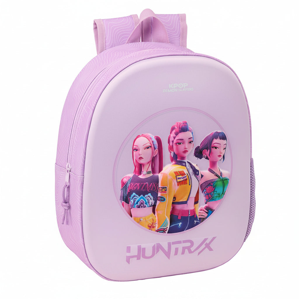 Mochila 3D K-POP Demon Hunters - Huntrix ’Iconic’ lila 27x10x33cm