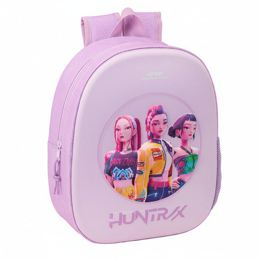 Mochila 3D K-POP Demon Hunters - Huntrix ’Iconic’ lila 27x10x33cm
