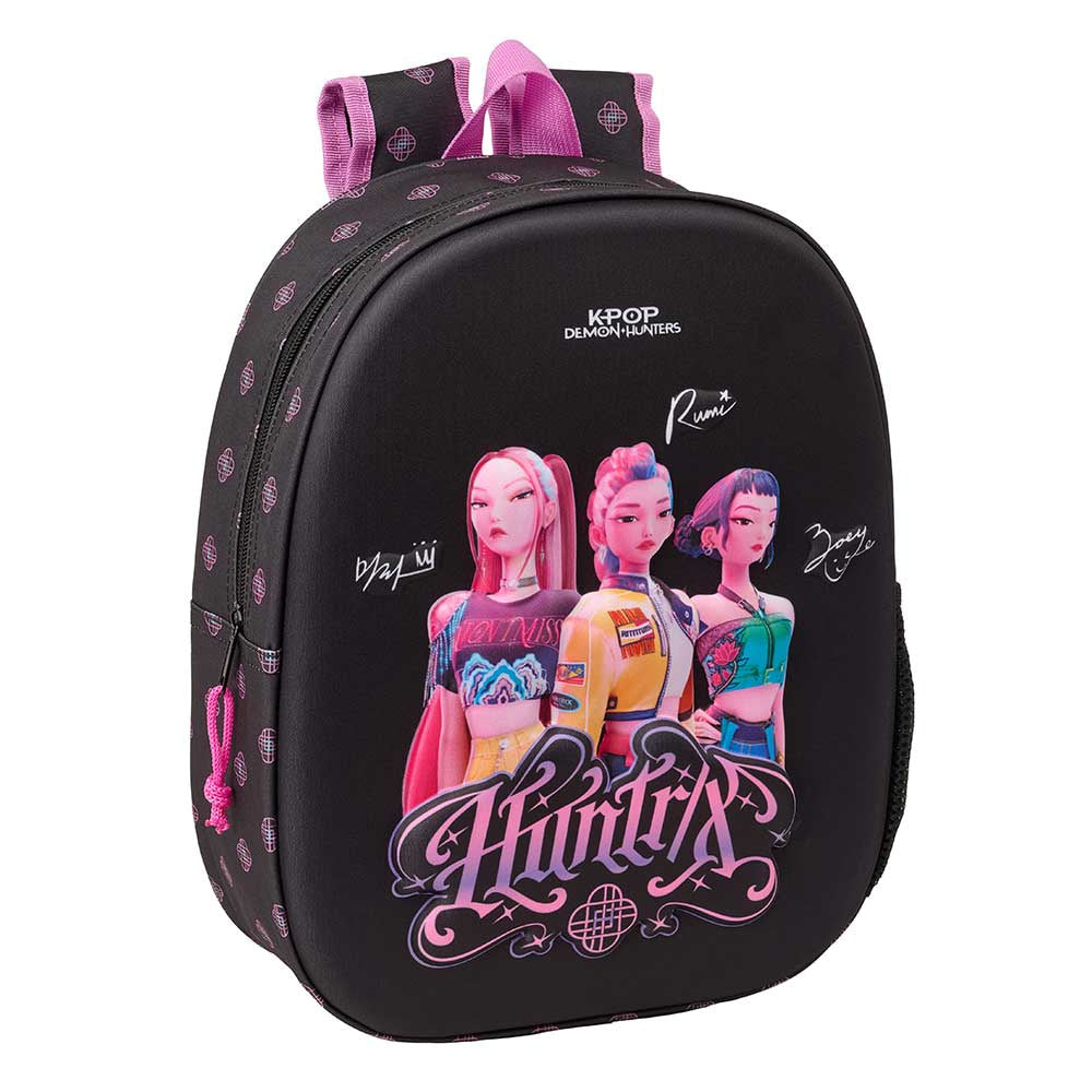 Mochila 3D K-POP Demon Hunters - Huntrix negra 27x10x33cm