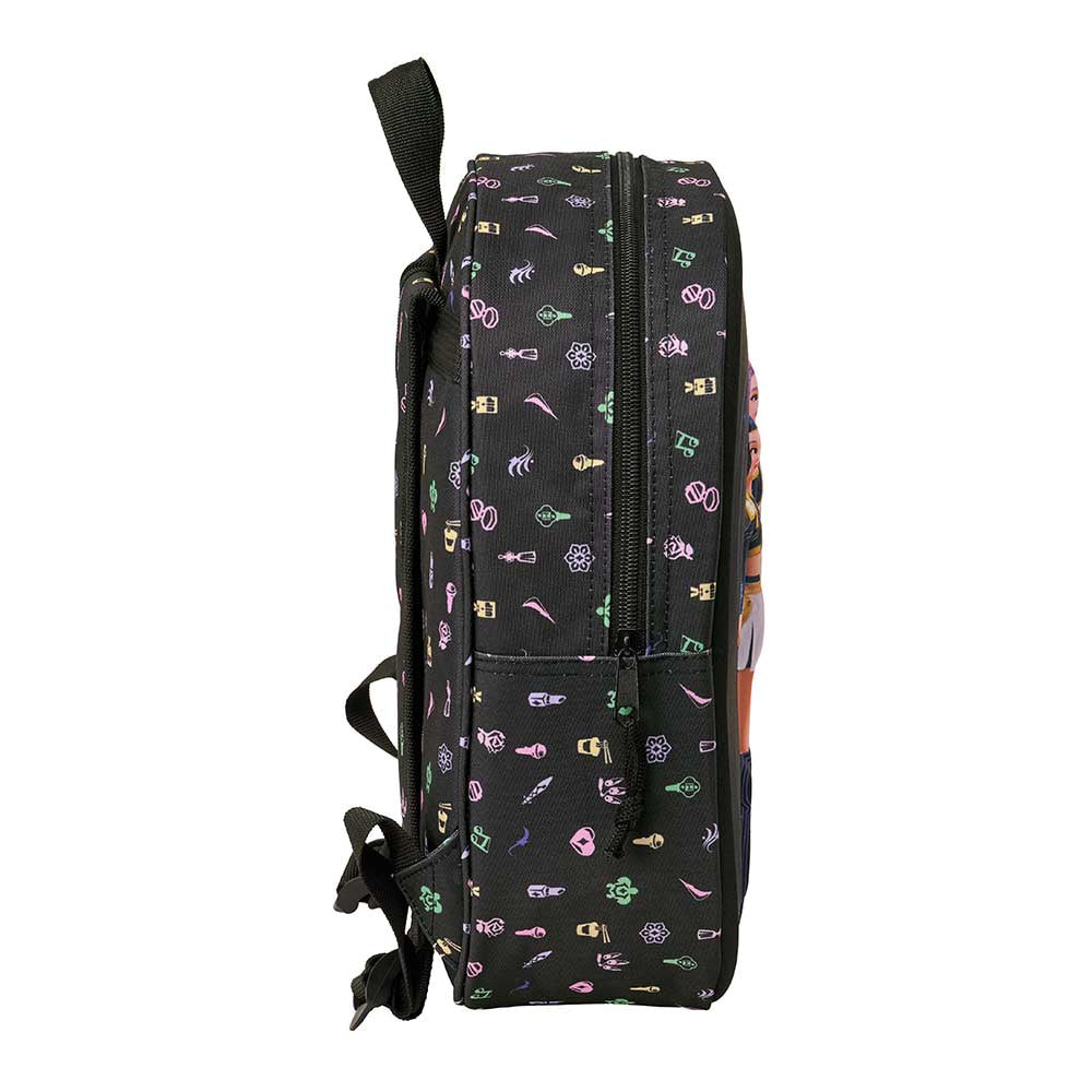 Mochila 3D K-POP Demon Hunters - Huntrix ’Sound’ negra 27x10x33cm