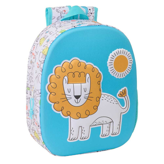 Mochila 3D Lion animal 27x10x33cm