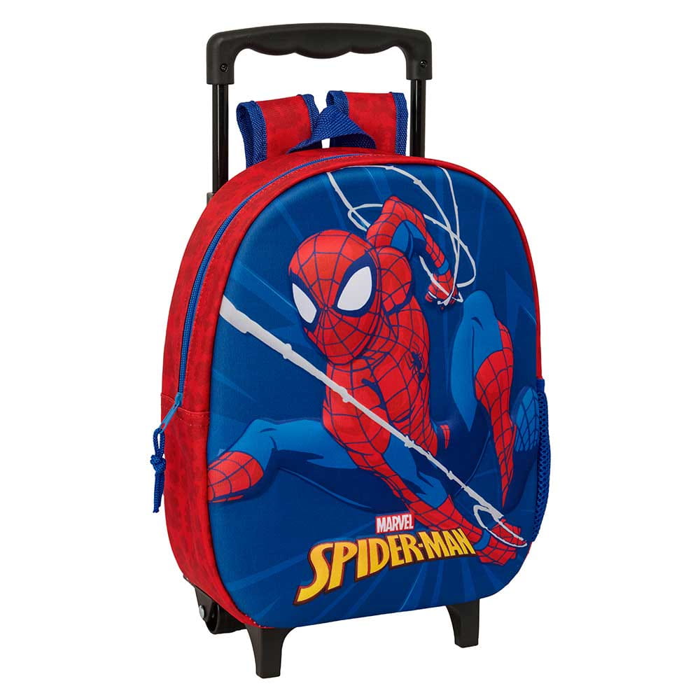 Mochila 3D Spiderman con carro 27x10x33cm