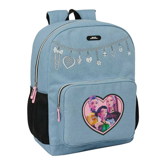 Mochila adaptable a carro K-POP Demon Hunters - Huntrix azul 32x14x43cm