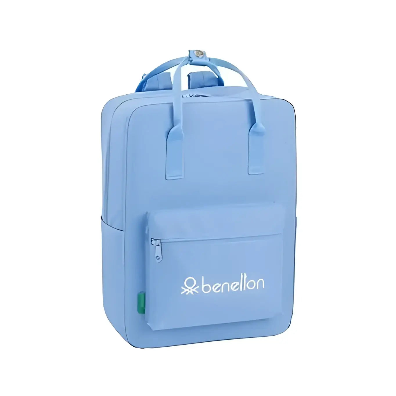 Mochila BENETTON azul claro con asas 27x13x38CM