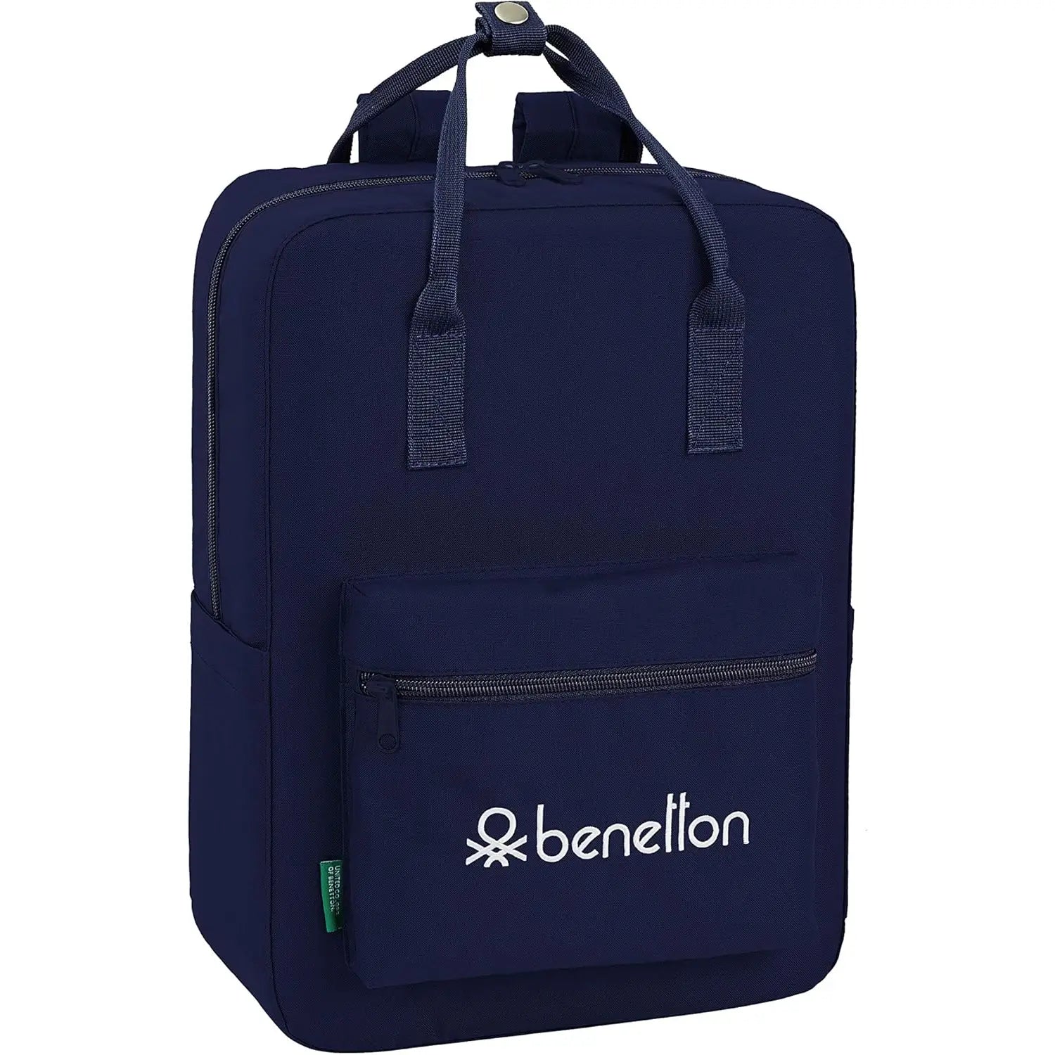 Mochila BENETTON azul navy con asas 27x13x38CM