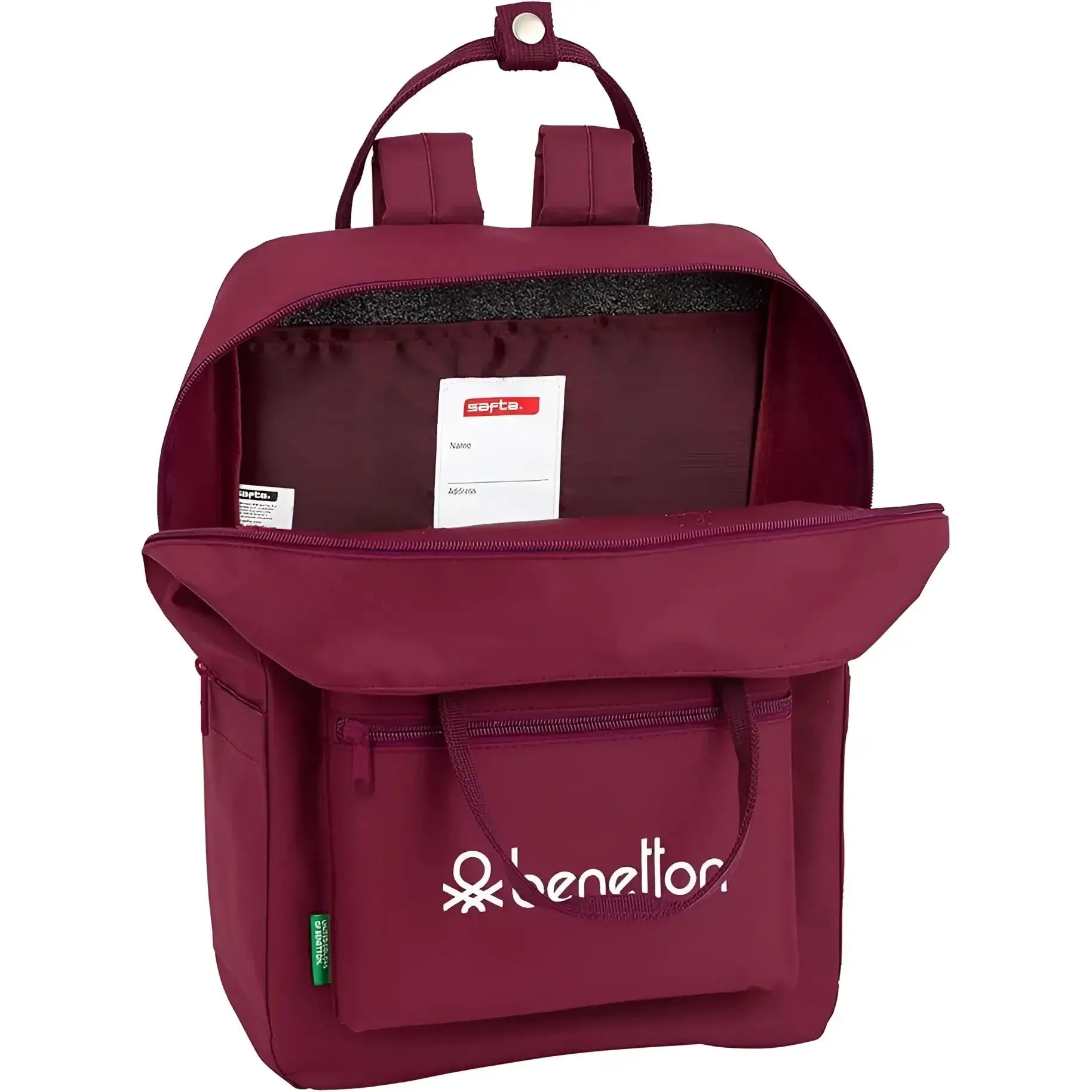 Mochila BENETTON burdeos con asas 27x13x38CM