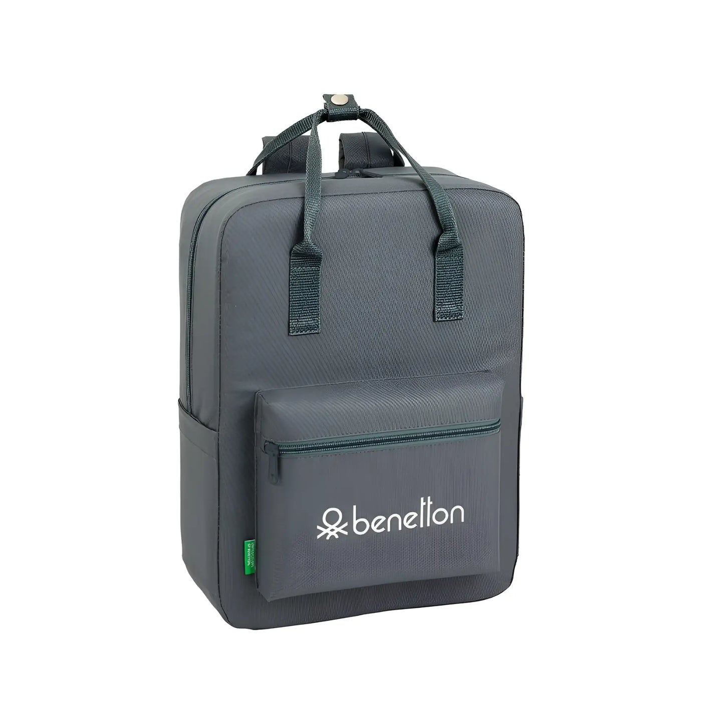 Mochila BENETTON gris con asas 27x13x38CM