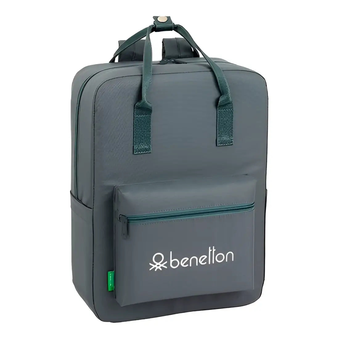 Mochila BENETTON gris con asas 27x13x38CM