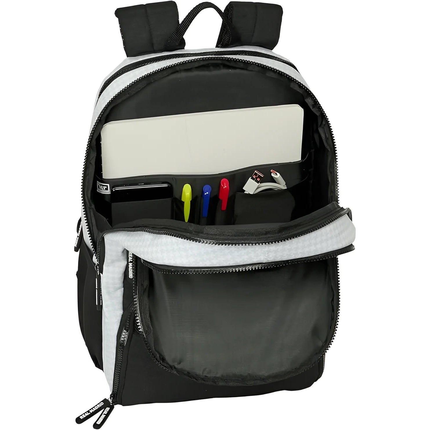 Mochila deporte o pádel REAL MADRID - 32x43x12cm Perfecta para el Cole Viaje