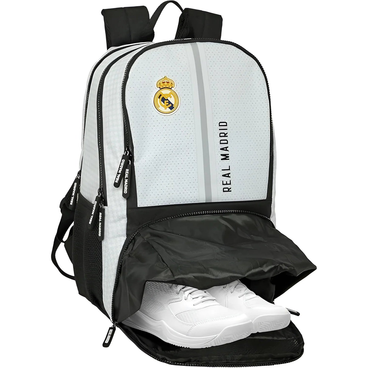 Mochila deporte o pádel REAL MADRID - 32x43x12cm Perfecta para el Cole Viaje