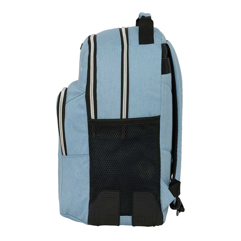 Mochila doble adaptable a carro K-POP Demon Hunters - Huntrix azul 32x15x42cm