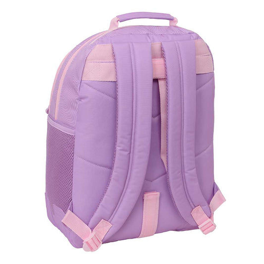 Mochila doble adaptable a carro K-POP Demon Hunters - Huntrix ’Iconic’ lila 32x15x42cm