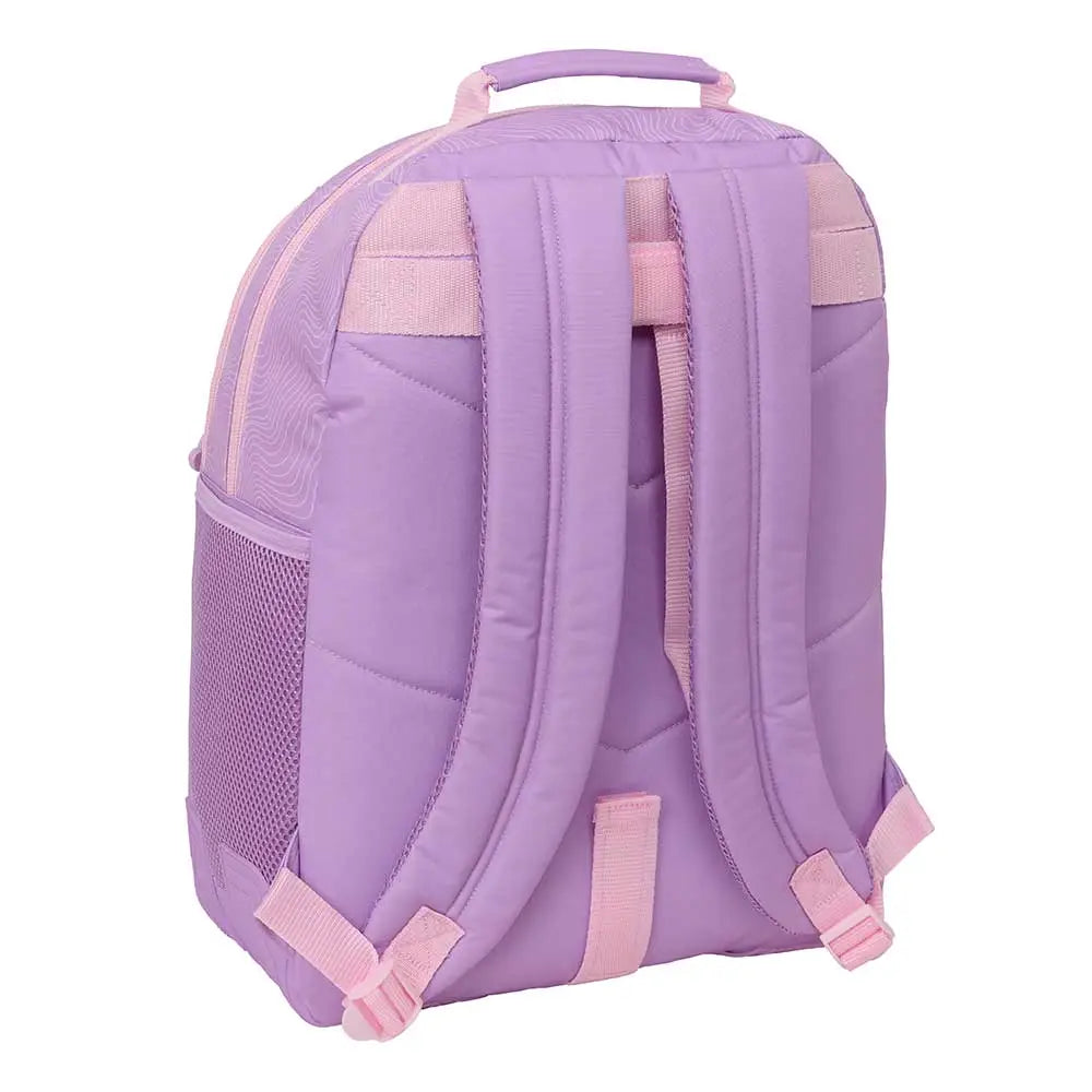 Mochila doble adaptable a carro K-POP Demon Hunters - Huntrix ’Iconic’ lila 32x15x42cm