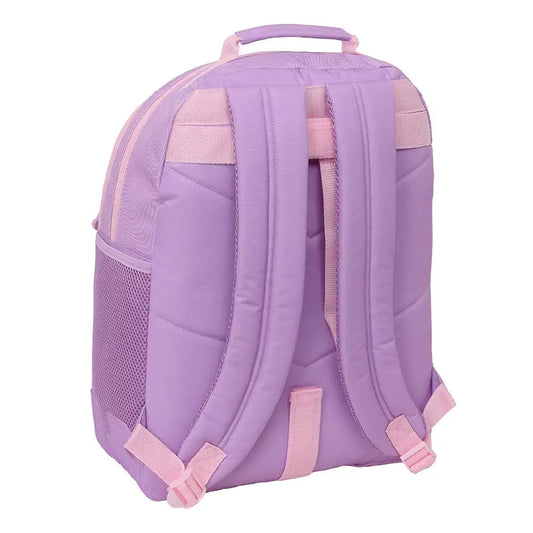 Mochila doble adaptable a carro K-POP Demon Hunters - Huntrix ’Iconic’ lila 32x15x42cm