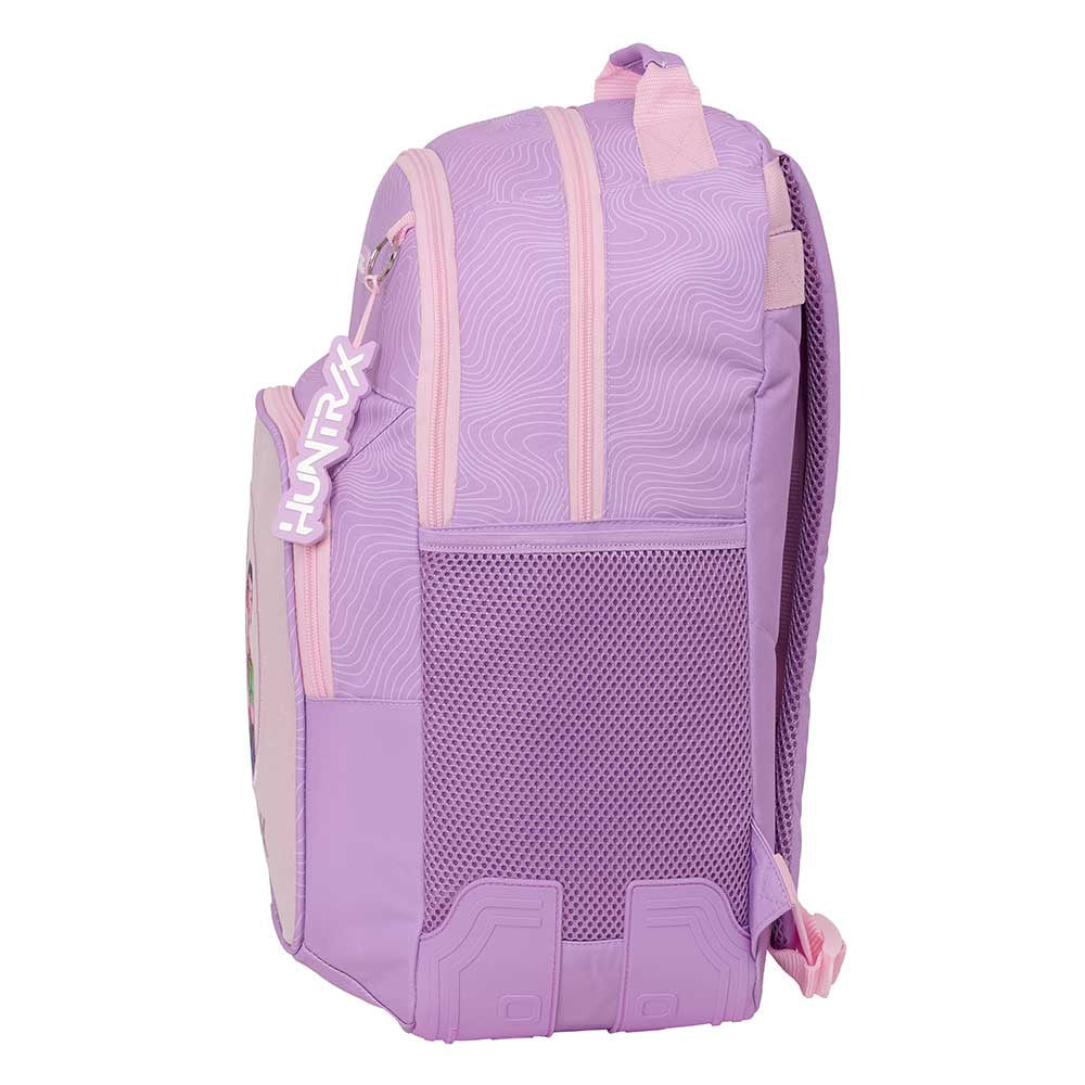 Mochila doble adaptable a carro K-POP Demon Hunters - Huntrix ’Iconic’ lila 32x15x42cm