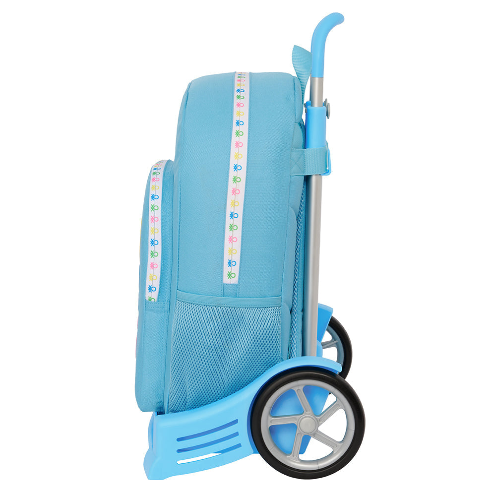Mochila escolar Benetton ’Spring’ con carro evolution 30x14x46cm