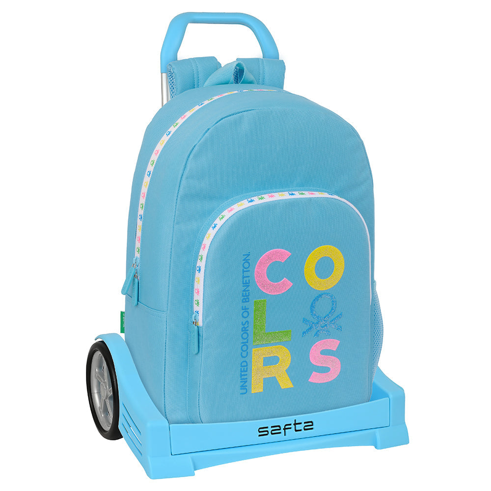 Mochila escolar Benetton ’Spring’ con carro evolution 30x14x46cm