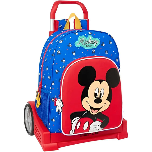 Mochila escolar con carro evolution MICKEY MOUSE GOOD DAY 33x14x42 cm - infantil