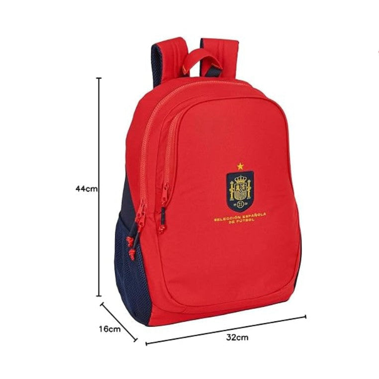 Mochila escolar doble Selección Española adaptable a carro 32x16x44cm