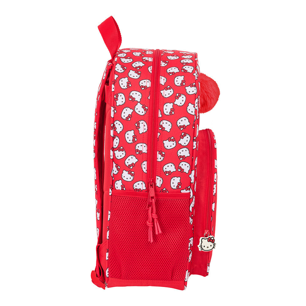Mochila escolar HELLO KITTY ICONIC adaptable a carro 33x14x42cm - infantil