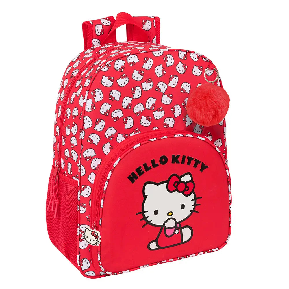 Mochila escolar HELLO KITTY ICONIC adaptable a carro 33x14x42cm - infantil
