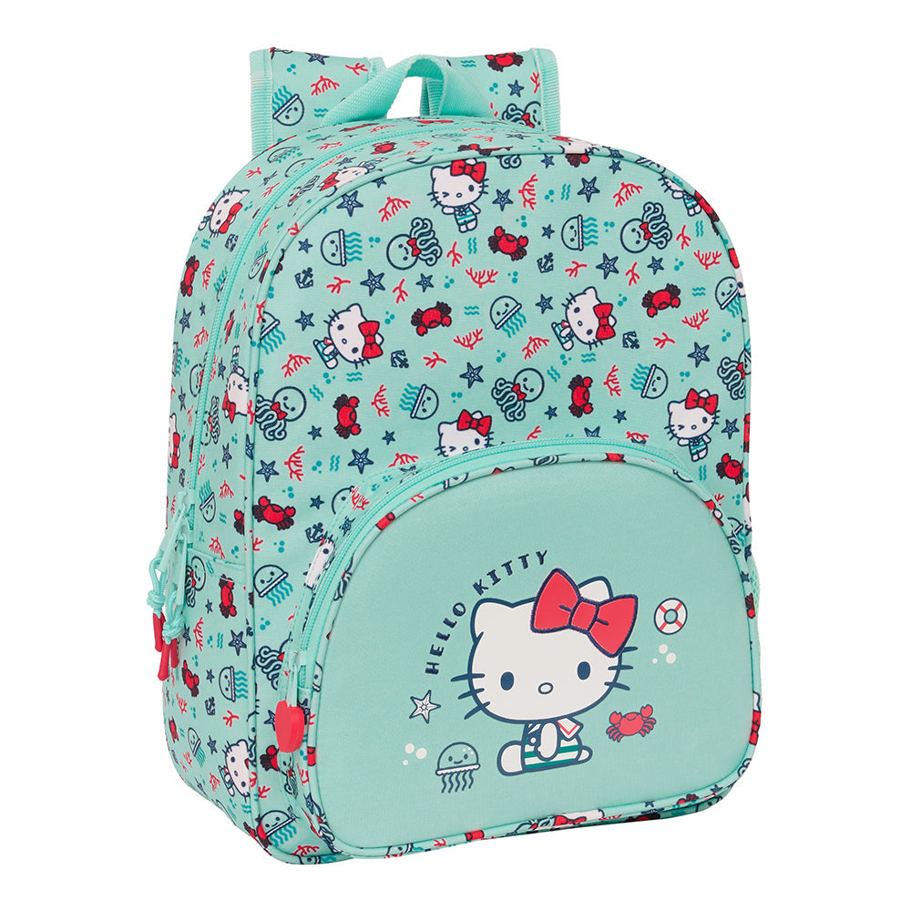 Mochila escolar infantil HELLO KITTY Sea lovers adaptable a carro 26x11x34cm