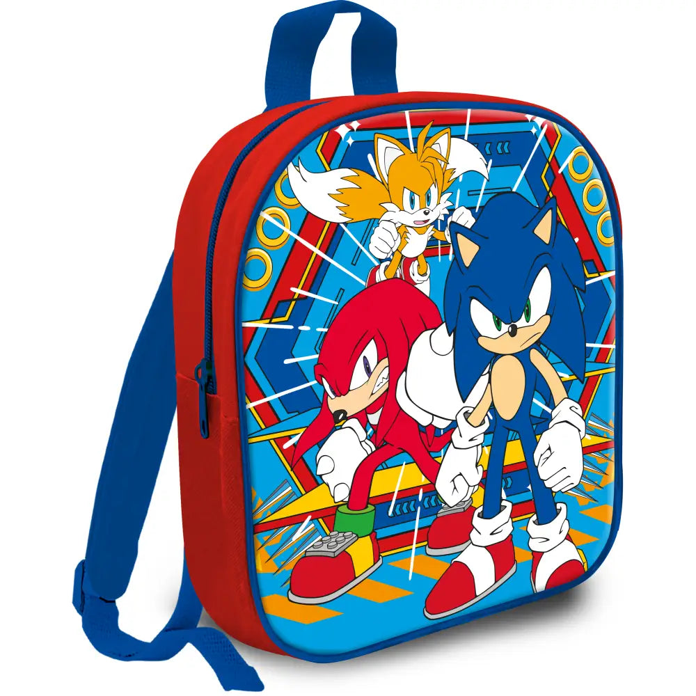 Mochila Escolar Infantil Sonic para Niños – Resistente Cómoda y Diseño Llamativo