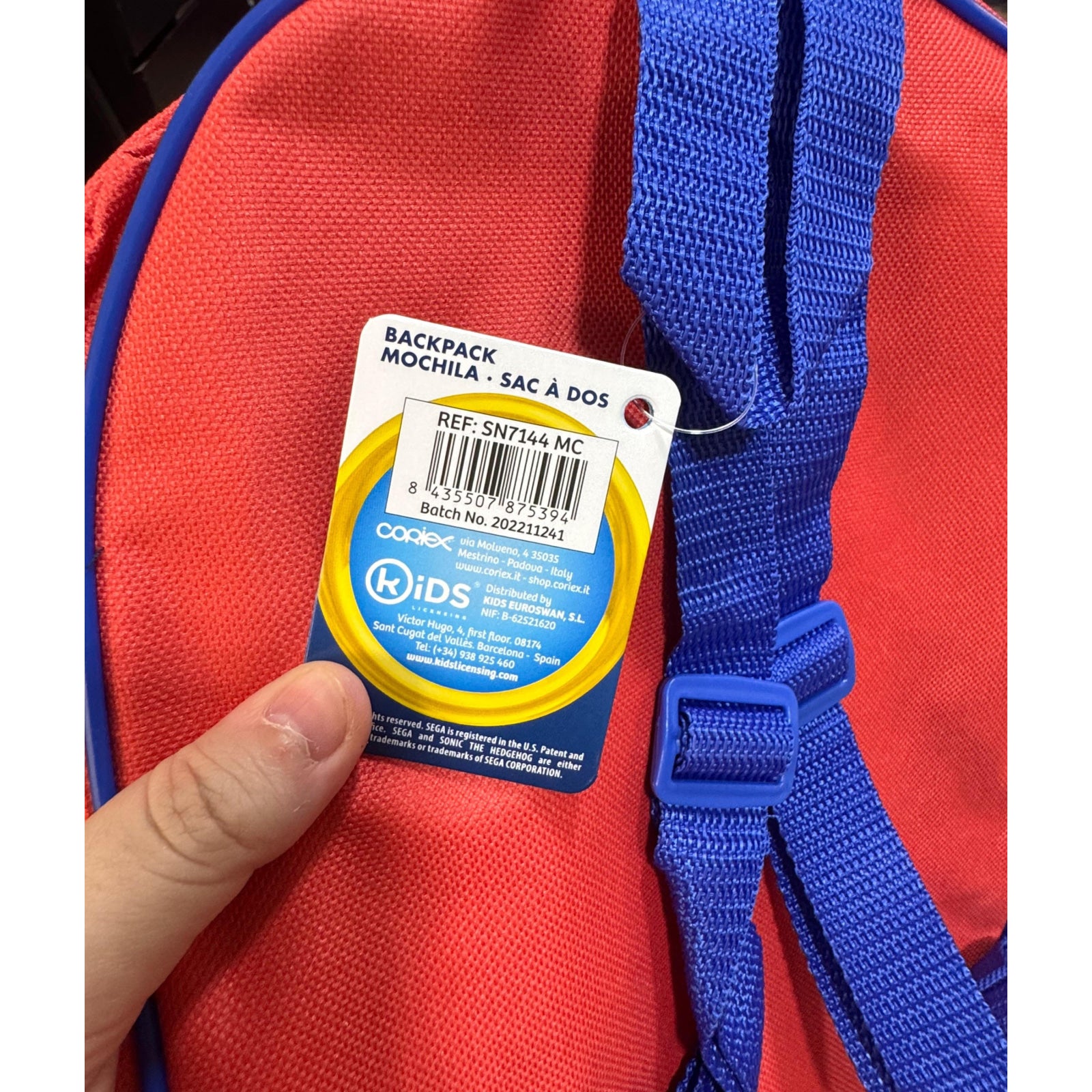 Mochila Escolar Infantil Sonic para Niños – 24x29x9cm