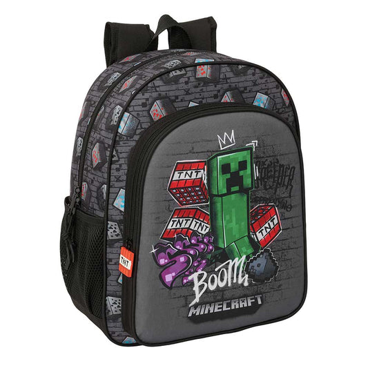 Mochila escolar junior Minecraft ’Graffiti’ adaptable a Carro 32x12x38 cm