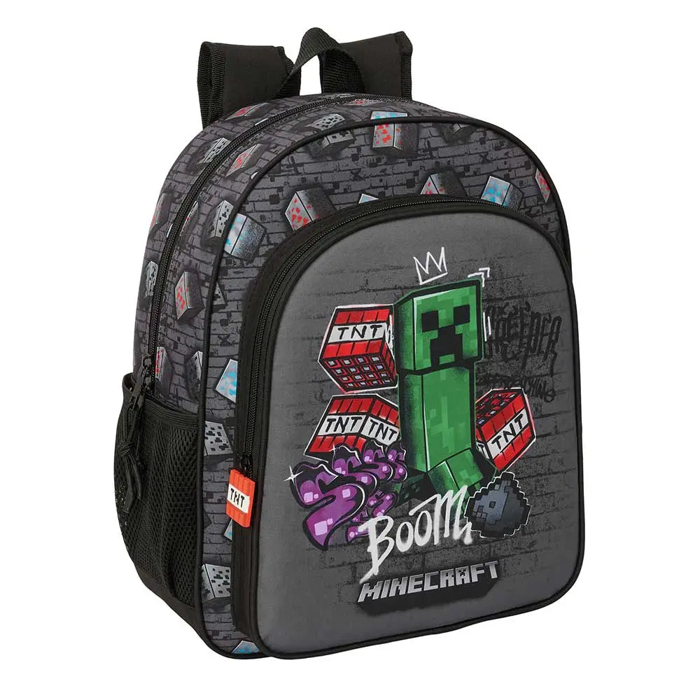 Mochila escolar junior Minecraft ’Graffiti’ adaptable a Carro 32x12x38 cm