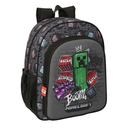 Mochila escolar junior Minecraft ’Graffiti’ adaptable a Carro 32x12x38 cm