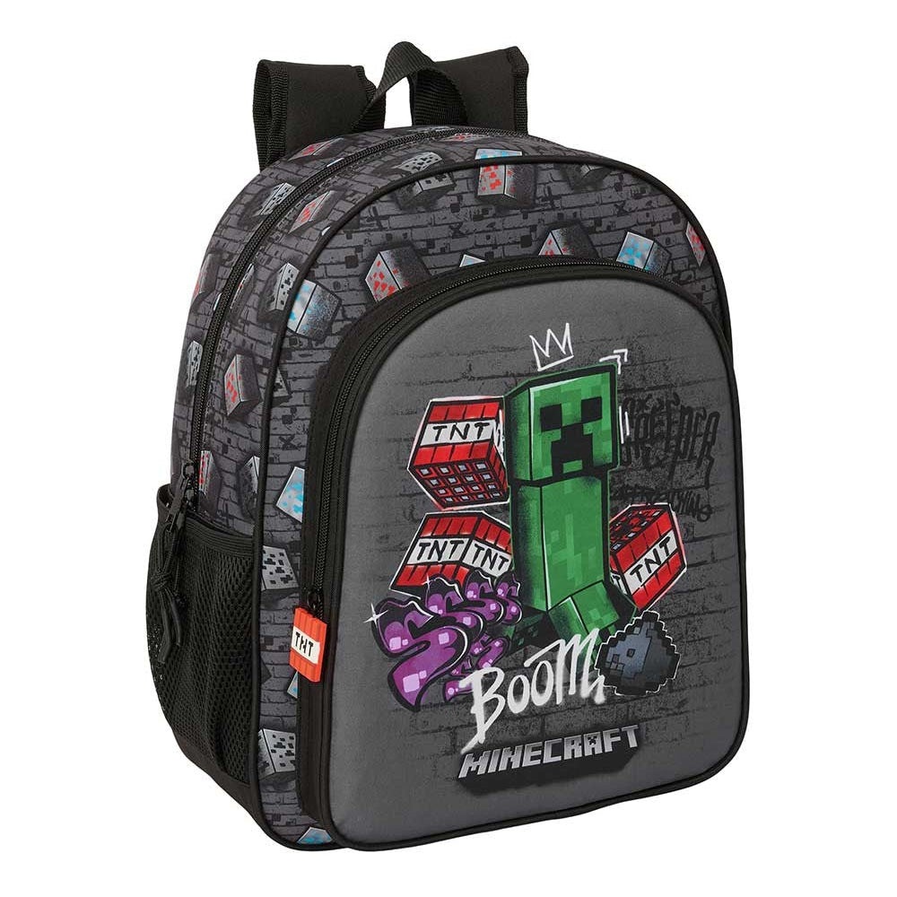 Mochila escolar junior Minecraft ’Graffiti’ adaptable a Carro 32x12x38 cm