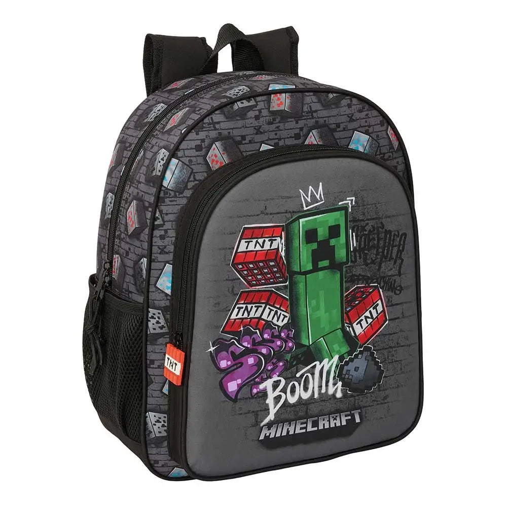 Mochila escolar junior Minecraft ’Graffiti’ adaptable a Carro 32x12x38 cm