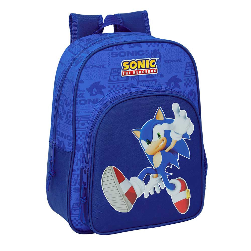 Mochila escolar Sonic The Hedgehog adaptable a carro 26x34x11cm