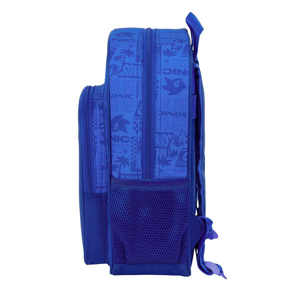 Mochila escolar Sonic The Hedgehog adaptable a carro 26x34x11cm