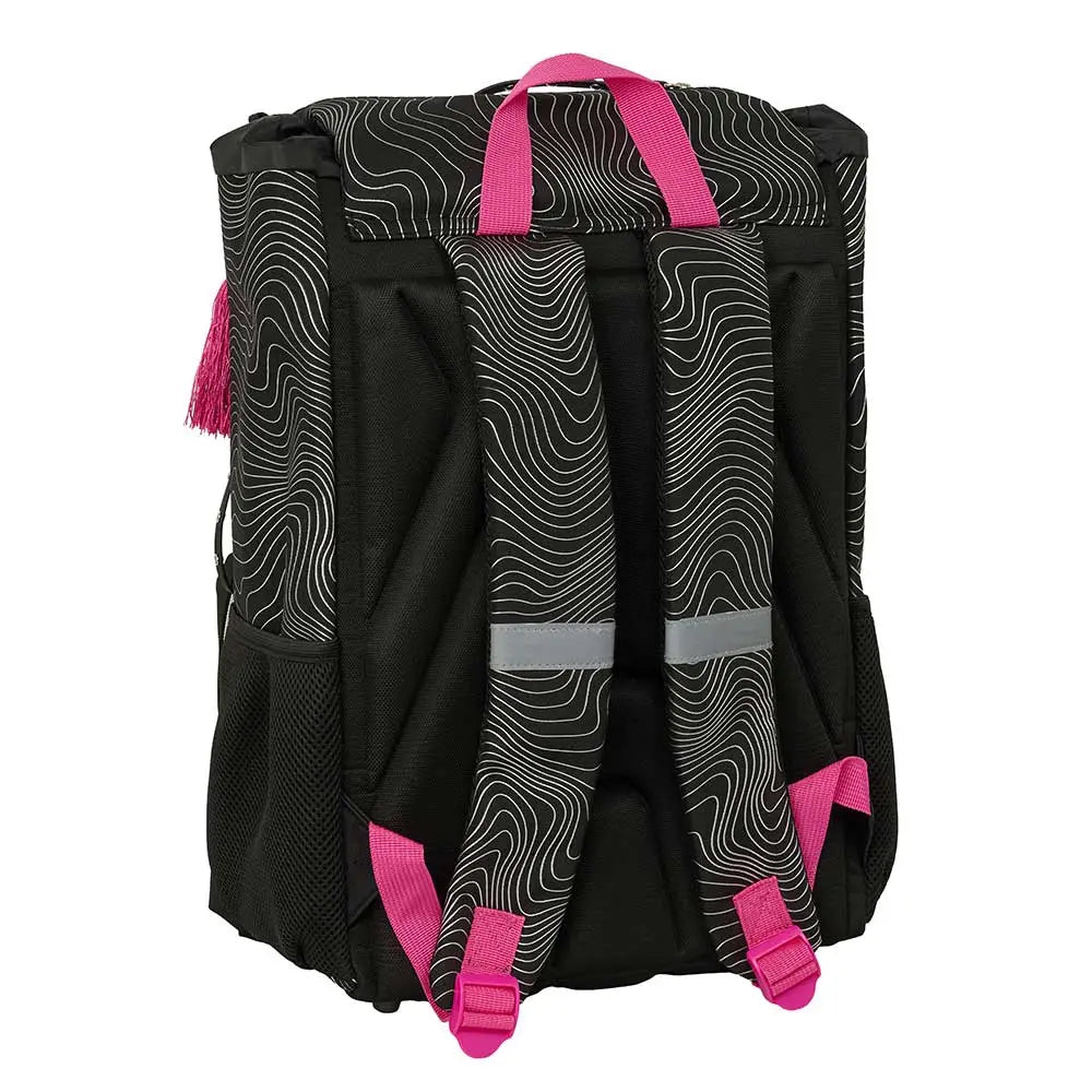 Mochila extensible K-POP Demon Hunters - Huntrix ’Energy’ negra 28,5x15x41cm