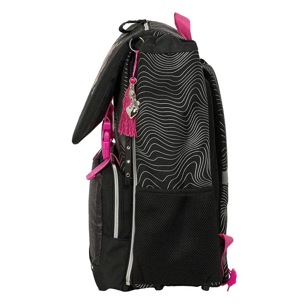 Mochila extensible K-POP Demon Hunters - Huntrix ’Energy’ negra 28,5x15x41cm