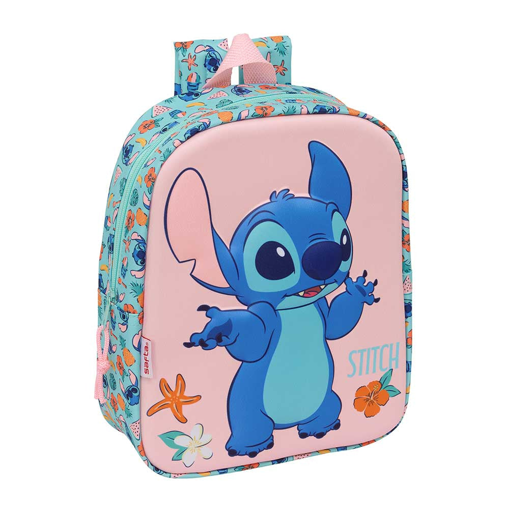 Mochila guardería 3D Stitch color Disney 22x10x27cm