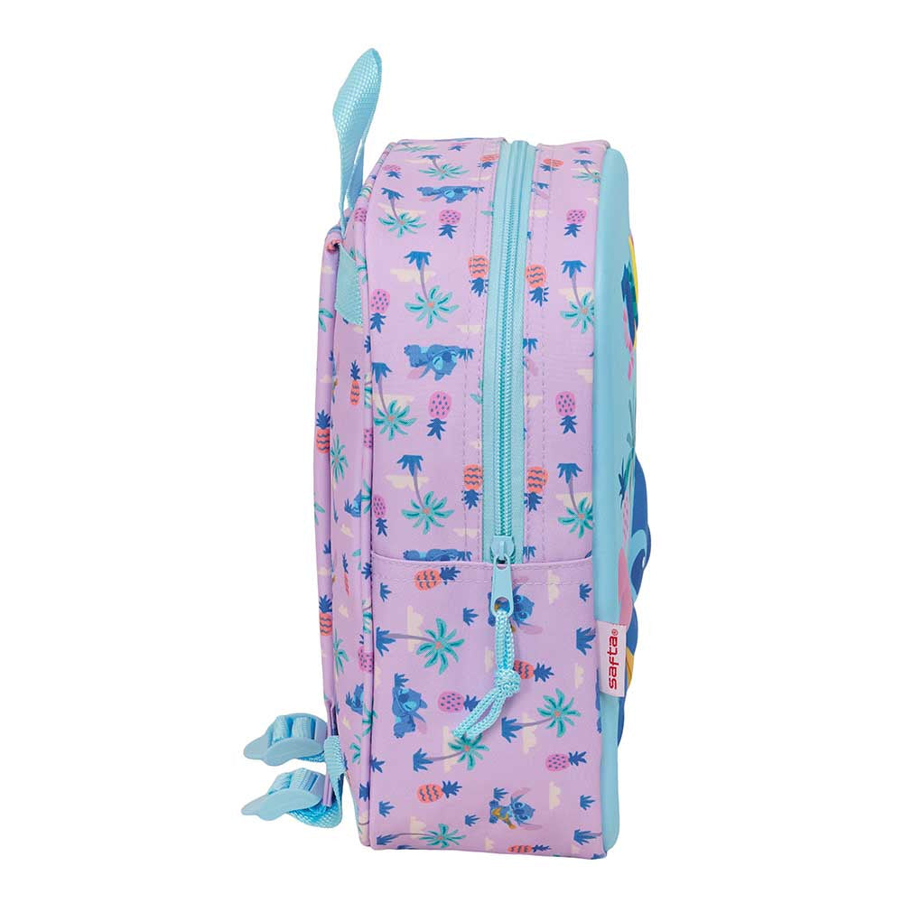 Mochila guardería 3D Stitch ukelele Disney 22x10x27cm
