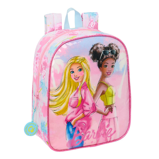 Mochila guardería Barbie ’Painterly’ adaptable a carro 22x10x27cm
