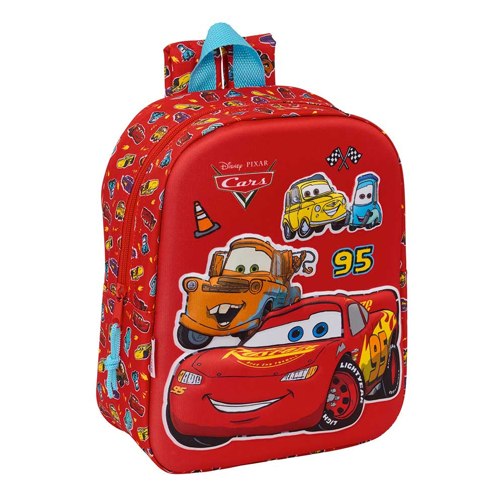 Mochila guardería Cars Rayo Mcqueen 3D 22x10x27cm