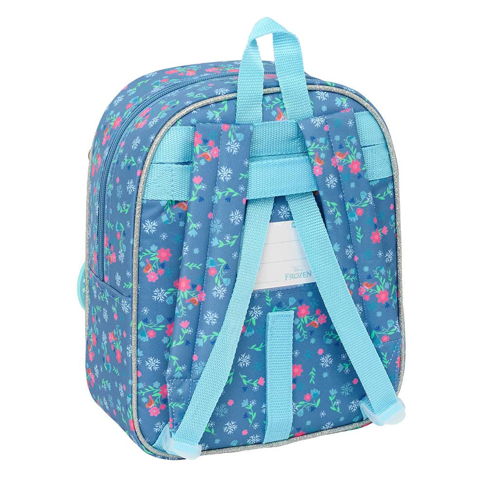 Mochila guardería Frozen Anna y Elsa Disney 22x10x27cm adaptable a carro