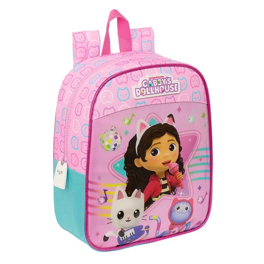 Mochila guardería Gabby´s Dollhouse ’Party’ adaptable a carro 22x10x27cm